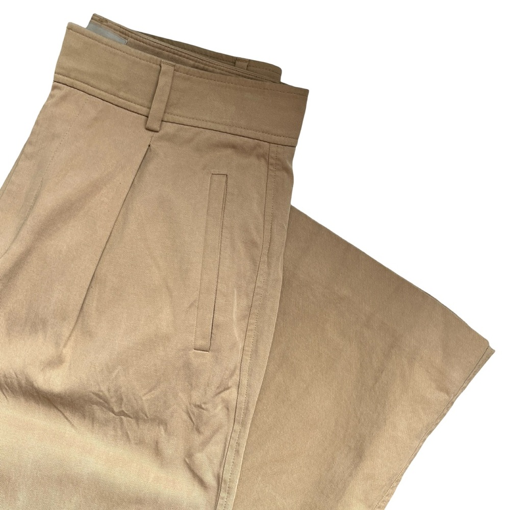 Everlane The Draper High Rise Wide Leg Pants Pleated Neutral Work Womens Size 10
